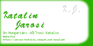 katalin jarosi business card